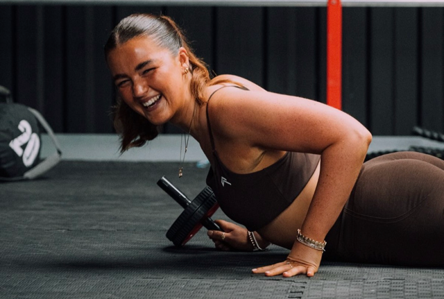 Katie enjoying a training session